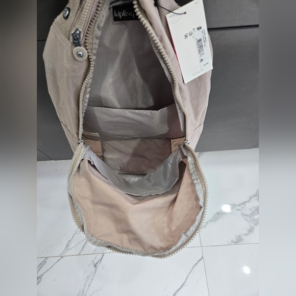 Kipling Backpack Large Tan Color 15" Laptop Bookbag NEW Seoul - Picture 7 of 15